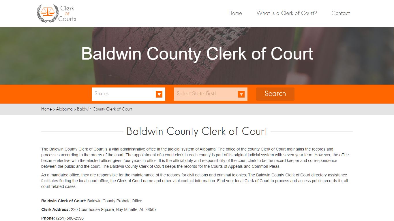 Baldwin County Clerk of Court